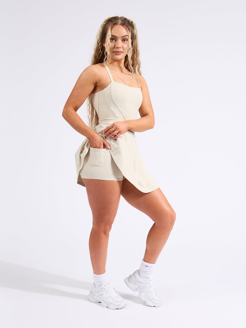 Bend and Snap Dress - Bone