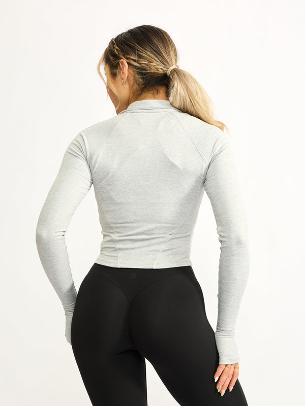 Dream Heather Zip Jacket - Heather Grey