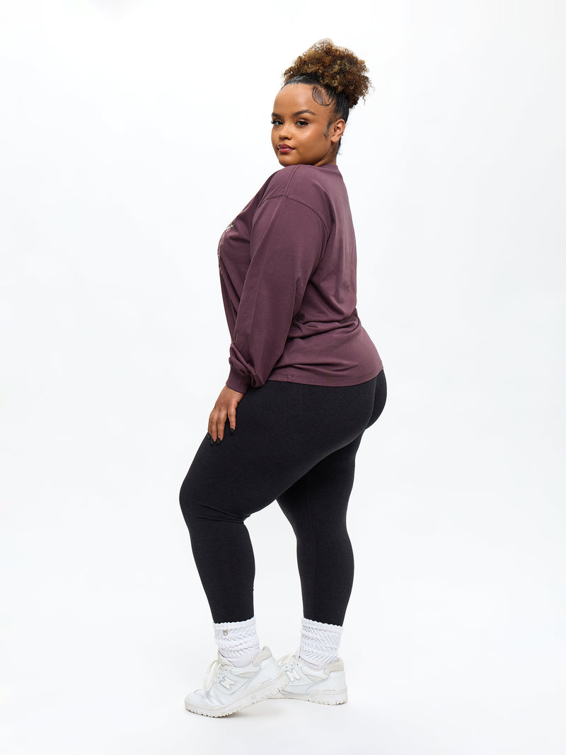 Build Long Sleeve Tee - Smoked Cherry